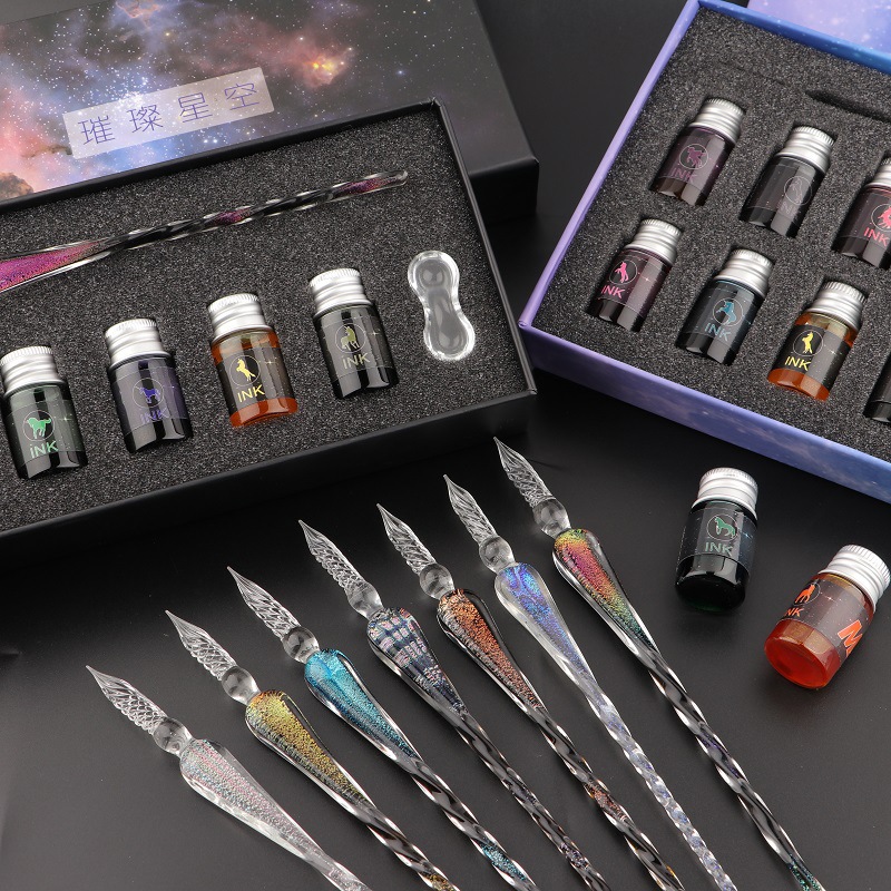 Stationery Supplier - Tintenstift-Set aus Glas, Dip-Stift aus Glas