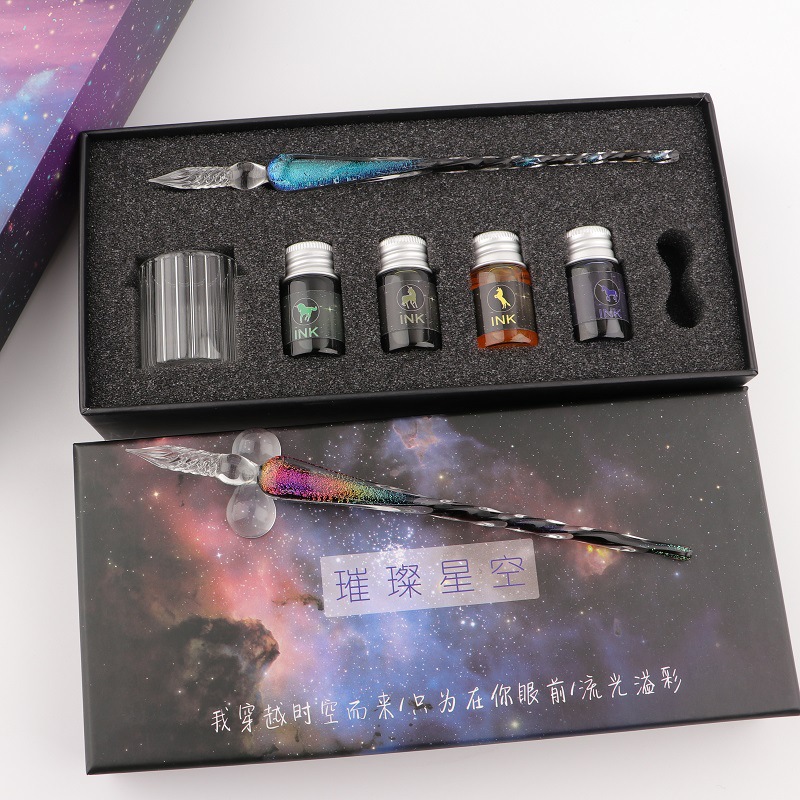 Tintenstift-Set aus Glas, Dip- – Stationery Supplier Bewertung und Preis