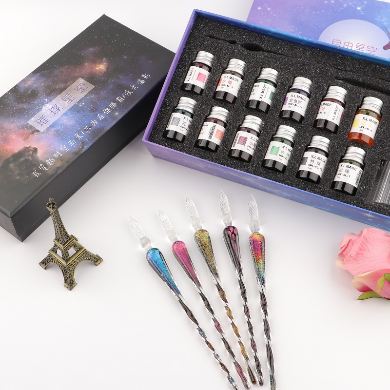 Tintenstift-Set aus Glas, Dip- – Stationery Supplier Bewertung und Preis